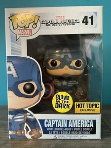 Marvel Captain America The Winter Soldier 41 Funko Pop Hot Topic Exclusive GITD 海外 即決