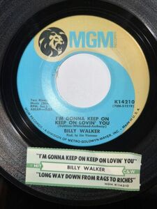 BILLY WALKER 45 I'm Gonna KeEP On KeEP On Lovin' You / Long Way Down From Rags 海外 即決