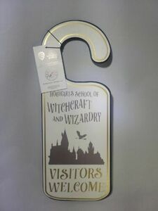 Harry Potter Witchcraft & Wizardry Welcome Do Not Enter Door Knob Hanging Sign 海外 即決
