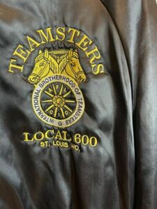 Vintage Teamsters Union Local 600 St Louis MO Bomber Jacket King Louie Men's XL 海外 即決