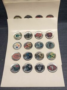 NfL Eboxy Sticker Decal 8 Sheets Of 16 Bears, Raiders, Packers, Saints, Steelers 海外 即決