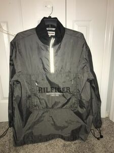 Tommy Hilfiger Athletics Vintage Windbreaker Jacket Grey Mens XL 海外 即決