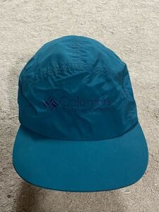 Vintage 90s Green Teal COLUMBIA 2 in 1 Nylon 5 Panel Hat Size Large 海外 即決