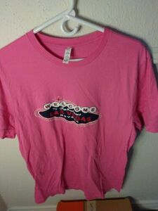 Vintage Welcome To Fabulous Las Vegas Nevada USA Strong Pink SS Size XL Women's 海外 即決