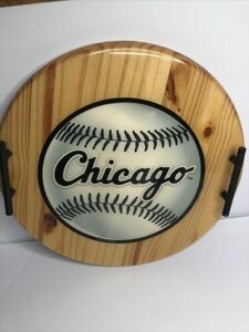 MLB Rawlings Official Major League Baseball Wood Platter W/ Handle Amscan 2011 海外 即決