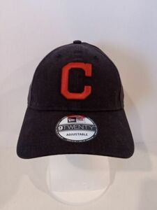 NWT New Era Cleveland Indians 9TWENTY Hat Cap Adjustable Buckle Strapback Navy 海外 即決