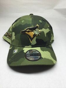 Toronto Blue Jays New Era 2022 Armed Forces Day 39THIRTY Flex Hat - Camo L 海外 即決