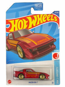 Hot Wheels 2022 HW J-Imports 1/10 Red Mazda RX-7 海外 即決