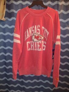 K.Chiefs NFL Starter Men Seat Shirt Large. 海外 即決