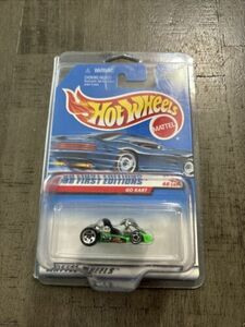 1998 Hot Wheels #651 First Editions 21/40 GO KART Green w/Chrome Card Protector 海外 即決