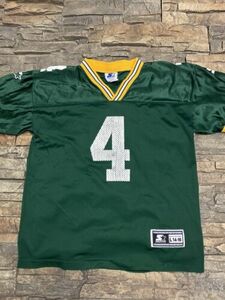 Brett Favre Vtg Starter Jersey YOUTH Sz L 14-16 Green Bay Packers Made in USA 海外 即決