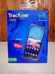 Motorola Moto E 6.2" HD+, 4G LTE, 32GB (TracFone), Prepaid - Blue - SEALED 海外 即決