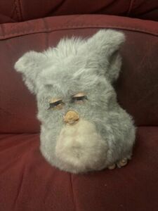 2005 Furby Tiger 59294 Rare Grey White Belly Blue Eyes For Parts-NOT Working 海外 即決