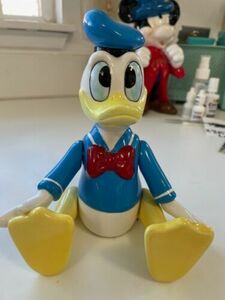 Vintage Donald Duck Schmid Walt Disney Jointed Music Box 6" 海外 即決