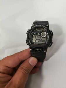 Casio W735H-2AV, Illuminator Watch, 100 Meter, Vibration Alarm, Chrono Blue Band 海外 即決