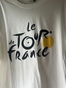 Le Tour De France Shirt Mens XL White Tshirt Short Sleeve Biking Cycling 海外 即決