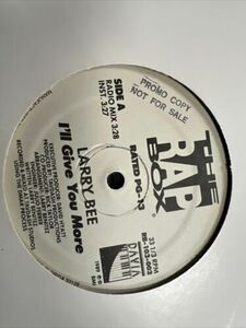 LARRY BEE I'll Give You More 12" 1989 DAVIA RB-103-002 ELECTRO HH D.J. / PROMO 海外 即決