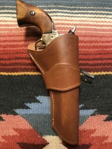 Fit Colt SAA Ruger Vaquero Chiappa 1873 Revolver 5.5" Western Leather Holster 海外 即決