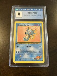 CGC 9 Mint Misty's Horsea Gym Heroes 1st Edition 86/132 Vintage ポケモン Card 海外 即決