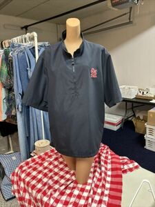 Large St. Louis Cardinals Navy Blue Pullover Lightweight And Roomy 海外 即決