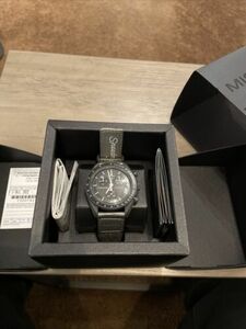 Swatch Omega x Men's Black Watch - SO33A100 海外 即決