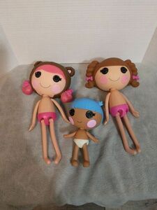 LaLaLoopsy Hard Plastic Dolls No Clothes 2- 12" Tall & 1-7" Tall dolls 2010-2013 海外 即決