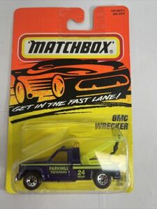 1995 MATCHBOX SUPERFAST #21 GMC WRECKER PARKHILL 24HR TOWING NEW ON CARD 海外 即決