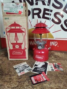 Vintage NOS Coleman Lantern 200A195 Red W/box Single Mantle 1974 Unfired 7/74 海外 即決