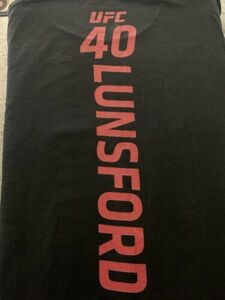 UFC Logo Lunsford T Shirt Mens Black Large MMA Mixed Martial Arts 40 Vtg 海外 即決