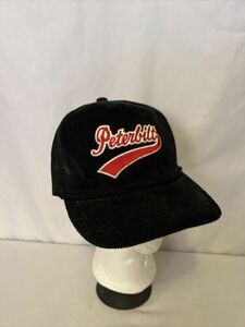 Vintage PETERBILT Corduroy Cap Hat Red Patch Snapback. OTTO Brand 海外 即決