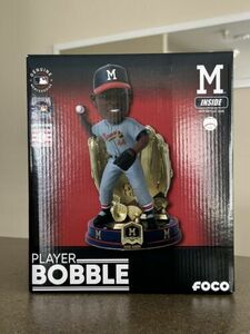 Hank Aaron Milwaukee Braves 3x Gold Glove Award Bobblehead FOCO NEW ORIG BOX NIB 海外 即決