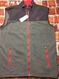 Southern Tide Men's Navigational Grey Full Zip Fleece Vest Sz S NWT $135 海外 即決