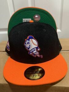 NEW ERA MENS NEW YORK METS MR MET 59FIFTY FITTED COOPERSTOWN CORDUROY HAT 7 3/4 海外 即決