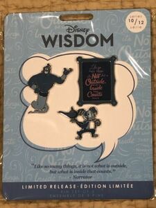 Disney Wisdom Collection Pin Set Genie Aladdin October Limited Release New 海外 即決