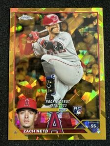 2023 Topps Chrome Update Sapphire Zach Neto Gold /50 #USCS116 ANGELS RC 海外 即決