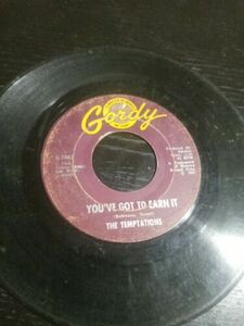 The Temptations "You've Got To Earn It/Since I Lost My Baby" 45 海外 即決