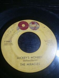 The Miracles "Mickey's Monkey/Whatever Makes You Happy /" Tamla Detroit ソウル 45RPM 海外 即決