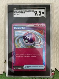 SGC 9.5 Master Ball 153/162 - ACE SPEC Rare - Temporal Forces 海外 即決