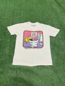 Vintage Grimmy Cartoon Toilet Shirt Men’s Medium Mother Goose And Grim 80’s VTG 海外 即決