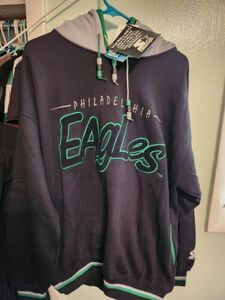 RARE Vintage STARTER Philadelphia EAGLES Duo Hood Hoodie NEW L NFL DEADSTOCK 海外 即決