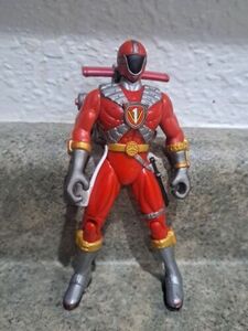 1999 Bandai Power Rangers Lightspeed Rescue Red Mega Battle Ranger 5" Figure 海外 即決