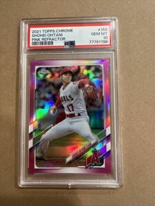 2021 Topps Chrome 大谷翔平 #159 Pink Refractor Angels - PSA 10 GEM Low POP 海外 即決