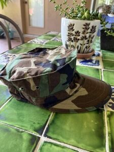 U.S. Military Woodland CAMO pattern type II cap/hat 50% Cotton & 50% NYLON~DEAL$ 海外 即決