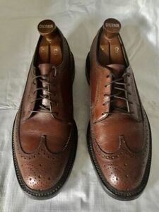 Vintage Mens FLORSHEIM IMPERIAL V-CLEAT WINGTIP Brown 93602 Size 8 D 海外 即決