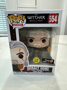 Funko Pop Games #554 Geralt (IGNI) The Witcher Wild Hunt GITD Gamestop Exclusive 海外 即決