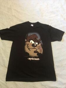 Vintage 1994 Looney Tunes Taz T Shirt Myrtle Beach 22” Across 29” Long size L 海外 即決