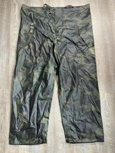 U.S. Military Woodland Camouflage Wet Weather Rain Pants Cover X-Large 海外 即決