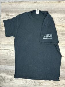 Vintage NINE INCH NAILS T-Shirt MD NIN ON SLEEVE Metal Rock Punk Tour 90s Rare! 海外 即決