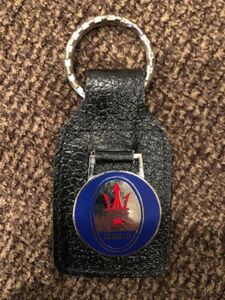 Original 1980’s Maserati Genuine Leather Key Chain #2 - New Old Stock 海外 即決