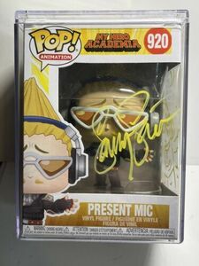 2020 Funko Pop : My Hero Academia Present Mic # 920 Autographed w/ JSA COA + ART 海外 即決